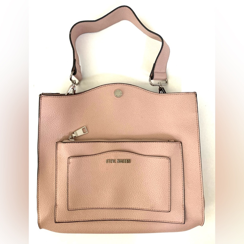 Steve Madden Light Pink Handbag Purse Spring makeup bag 2 straps Square